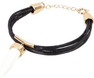 River Island Black tusk pendant bracelet