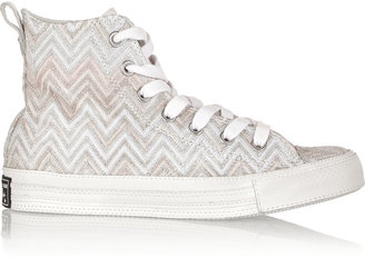 Converse + Missoni Chuck Taylor All Star crochet-knit high-top sneakers
