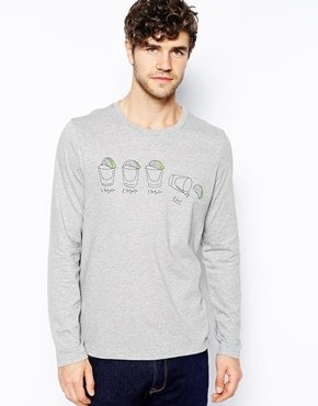 ASOS Long Sleeve T-Shirt With Tequila Print