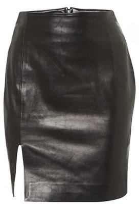 Jitrois Leather Mini Skirt