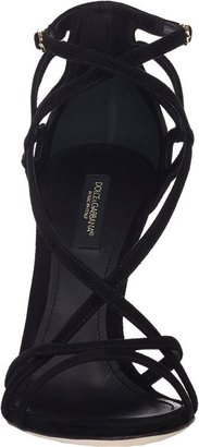 Dolce & Gabbana Women's Crisscross-Strap Sandals-Black