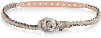 Brooke Gregson 14-karat rose gold, sterling silver and diamond bracelet