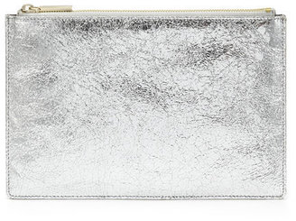 Whistles Small Cracked Metallic Clutch