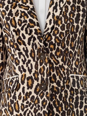 Sea Leopard-print cotton blazer