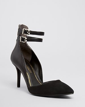 Enzo Angiolini Pointed Toe Ankle Strap Pumps - Celton High Heel