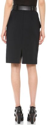 Derek Lam 10 Crosby Belted Patch Pocket Skirt