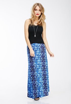 Forever 21 Contemporary Mixed Print Maxi Skirt