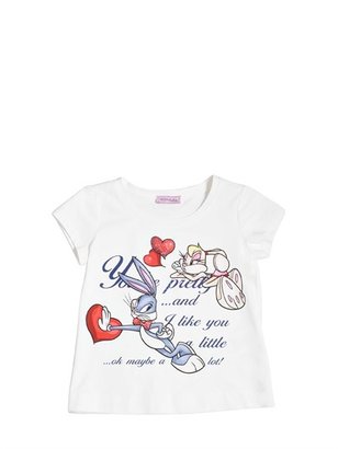MonnaLisa Bugs Bunny Stretch Cotton Jersey T-Shirt