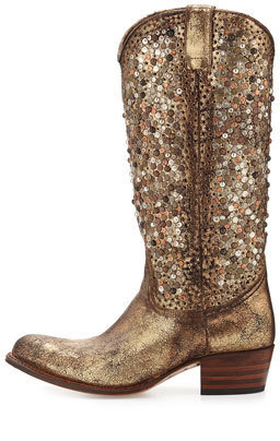 Frye Deborah Studded Tall Western Boot