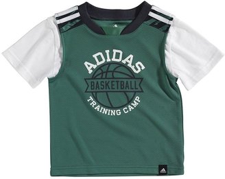 adidas mock-layer half court jersey tee - toddler