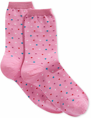 Hot Sox Women's Tiny Hearts Trouser Socks