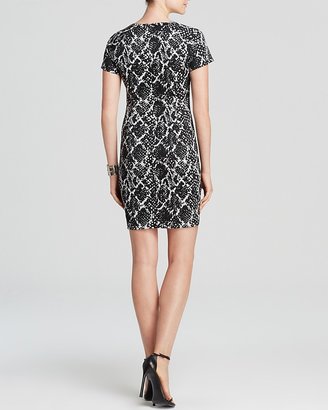 Aqua Dress - Speckle Textured Short Sleeve