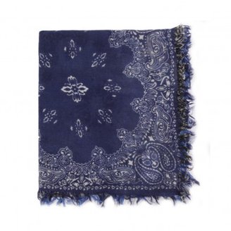 Leon & Harper Emile printed scarf Blue