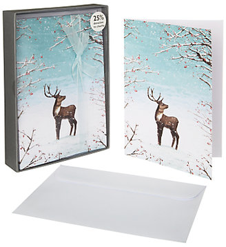 John Lewis 7733 John Lewis Luxury Snowy Reindeer Charity Christmas Cards, Box of 8