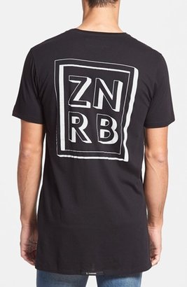 Zanerobe 'Cube' Long Line Graphic T-Shirt