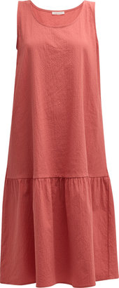 Eileen Fisher Crinkled Sleeveless Scoop-Neck Midi Dress