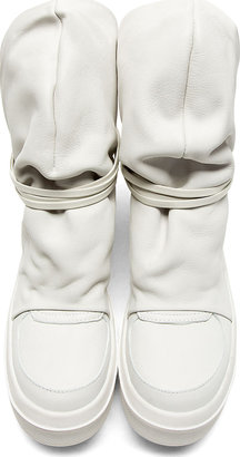 Cinzia Araia CA by White Leather Santiago Skin Cap Boots