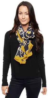 Juicy Couture Chain Print Silk Oblong Scarf