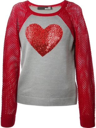Love Moschino heart detail sweater