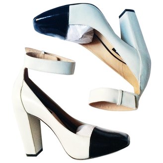 Whistles White Leather Heels