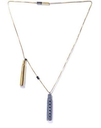 Lanvin Double bullet-shell necklace