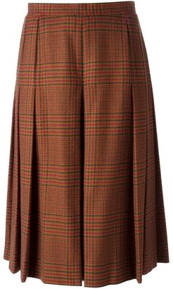 Givenchy Vintage check pleated midi skirt