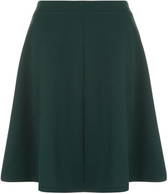 Dorothy Perkins Green textured full midi skirt