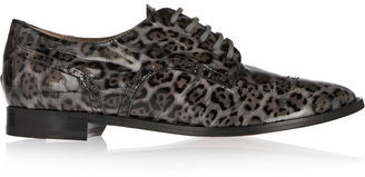 Vivienne Westwood Leopard-print patent-leather brogues