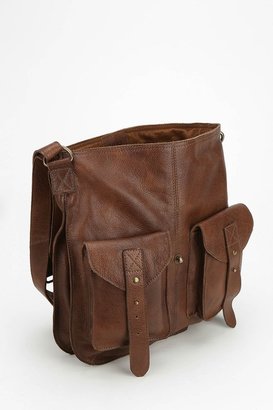 BDG Leather Tab-Strap Messenger Bag