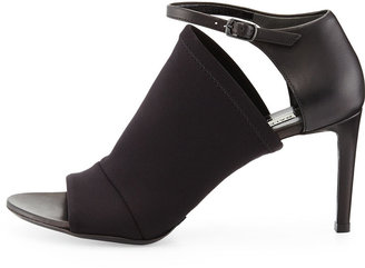 Balenciaga Neoprene Mid-Heel Glove Sandal, Noir