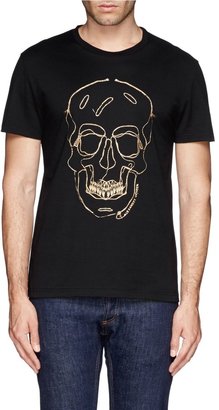 Alexander McQueen Zip skull jersey T-shirt