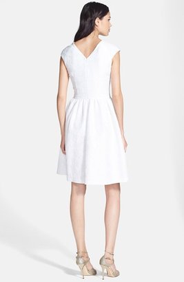 Cynthia Steffe Embossed Fit & Flare Dress