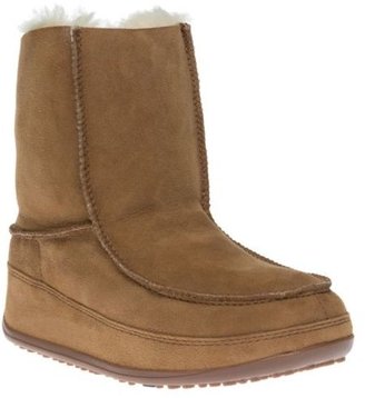 FitFlop New Womens Tan Mukluk Moc 2 Suede Boots Ankle Pull On