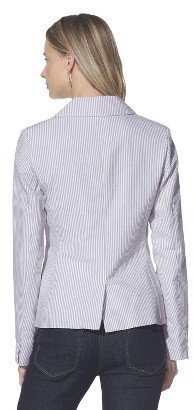 Merona Women's Seersucker Jacket - Grey/White