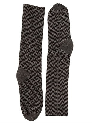 Haider Ackermann Geometric Wool Long Socks
