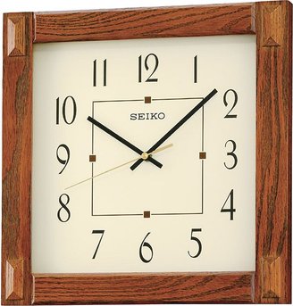 Seiko Wood Square Wall Clock - QXA469BLH