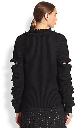 Christopher Kane Cashmere Frill-Knit Sweater
