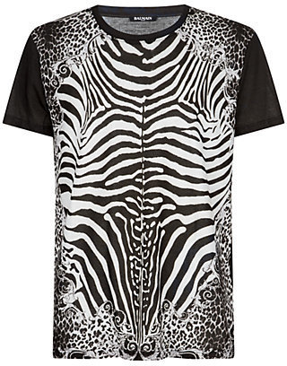 Balmain Zebra Print T-Shirt