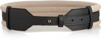 Marni Leather-trimmed mesh waist belt