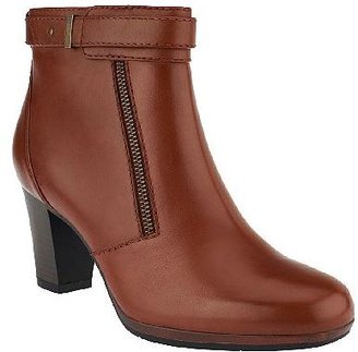 Clarks Leather Ankle Boots w/ Zipper