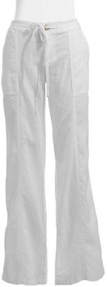 Lord & Taylor Petite Linen Pants with Drawstring Waist