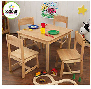 Kid Kraft Farmhouse Natural Table & Chair Set