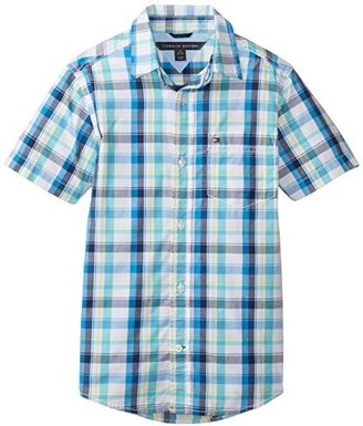 Tommy Hilfiger Big Boys' Dexter Yarn Dye Short Sleeve Shirt