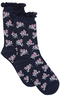 Accessorize Floral Frilly Socks