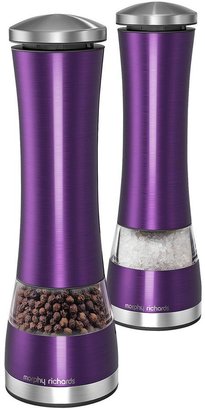 Morphy Richards Electronic Salt and Pepper Mill Set - Purple