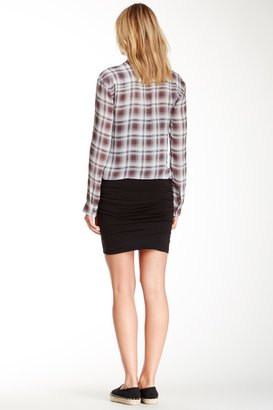 James Perse Ruched Wrap Mini Skirt