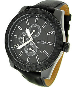 GUESS Interchangeable Leather Strap Set Mens Watch