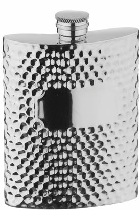 Arthur Price Hammered style pewter 6 oz hip flask