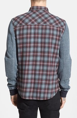Rogue Plaid Flannel Shirt with Jersey Sleeves