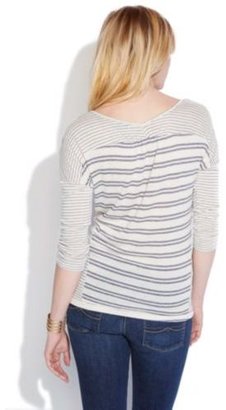 Lucky Brand Striped Tie Front Top